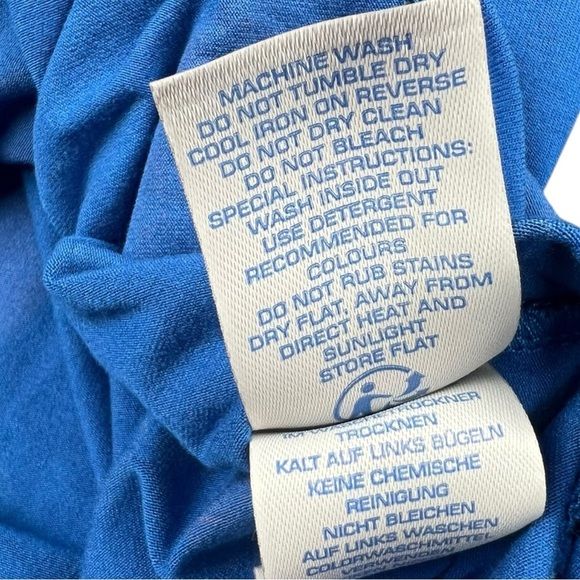 Boden Women’s Blue Floral Faux Wrap Long Sleeve Blouse In Size 8R - Picture 4 of 6